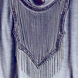 The Kooples Embellished tshirt. Bust 22”, CB 29”.